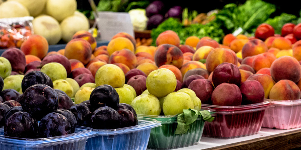 photo of fruit from ikedas orchard: Plums, pears, peaches, nectarines, etc.